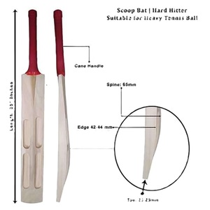 Batte de cricket de tennis dure Adrio Scoop de qualité supérieure fabriquée à la main à partir de bois robuste pour les tournois professionnels au meilleur prix - Product Image 2