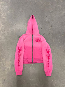 เสื้อฮู้ดแบบมีซิปของผู้ชายผ้าฝ้าย100% บ็อกซี่ซักด้วยกรดเฮฟวี่เวทสำหรับฤดูหนาว - Product Image 2