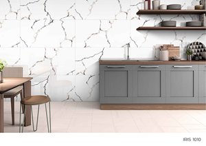 Piso de lujo esmaltado 60x120 Azulejos de porcelana Aspecto de mármol Azulejos de losa de porcelana brillante Habitación clásica Gris rústico - Product Image 2