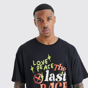 Liso Blanco 100% Algodón Gráfico 3D Puff Imprimir Camisetas Loose Fit Alta Calidad Heavyweight Puff Impreso Camiseta para Hombres - Product Image 4