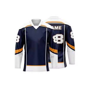 Uniforme de hockey sur glace personnalisé avec logo brodé, maillot de hockey sur glace élégant OEM - Product Image 2