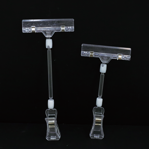 Clear Display Clamp Medium Size Adjustable Pivot 16cm Adjustable Height Eco-Friendly Durable PVC/PET for Signage Retail - Product Image 1
