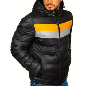 Ropa activa de alta calidad, nuevo diseño, Color sólido, logotipo personalizado, chaqueta acolchada cálida informal con burbujas para hombre, chaqueta de invierno - Product Image 4