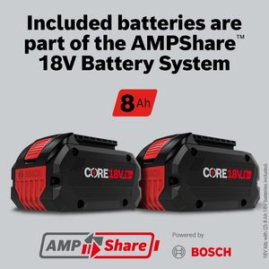 Marteau perforateur SDS-max 18 V prêt à l'emploi, 1-7/8 po, avec 2 batteries haute puissance 12 Ah pour projets industriels et de bricolage - Product Image 3