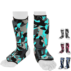 MMA Elastic Cloth Shin Guard Instep Padded Guards for Taekwondo Martial Arts & Boxing Protective Foot Gear Sparring Protector - Product Image 3