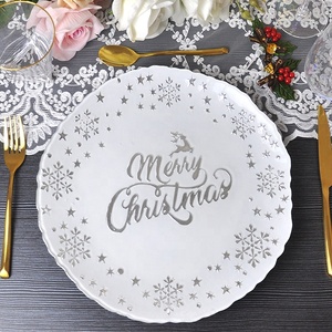 Assiette de présentation en <span class=keywords><strong>verre</strong></span> écologique avec logo personnalisé pour mariages, Noël, vaisselle et assiettes – Style moderne et luxueux (vente en gros) - Product Image 2