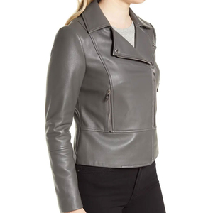 Nurak Women's Long Sleeve Leather <b>Jacket</b> High Quality Winter Best Price Custom Style with Front Logo Design - Product Image 3