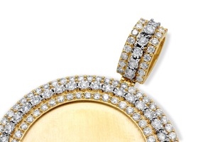 Colgantes de fotos de diamantes cultivados en laboratorio de calidad superior Iced Classic Style GIA Certified Disponible 10K/14K Gold Mejores precios garantizados - Product Image 3