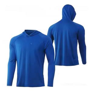 Premium quality wholesale customizable full sleeve hooded full sleeve shirt for men fishing wear top for men - Product Image 5