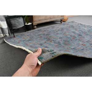 Classique gris 4.8x 7.3ft tapis turc laine Polyester Patchwork Design pour salon chambre pour adolescents Rectangle couloir Latex - Product Image 4