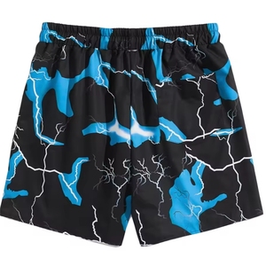 Hot Selling Custom Made <b>Men's</b> Shorts Newest Style High Street Solid Elastic Waist 100% Polyester Casual Knitted Eco-Friendly - Product Image 2