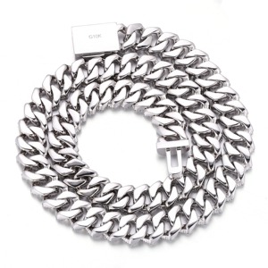 Collar de Cadena Cubana de Oro Blanco de 10K de 12 mm, Estilo Hip Hop de Lujo, Cadena de Eslabones Cubanos con Diamantes Cultivados en Laboratorio HPHT, Joyería Fina - Product Image 5