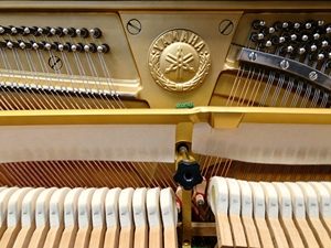 Piano droit Yamaha W101B d'occasion en bois brun, acoustique professionnel, 88 touches, instrument d'occasion - Product Image 6