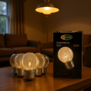15W E27 Clear Spherical Incandescent <b>Bulb</b> - Product Image 3
