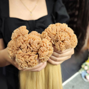 Extensiones de cabello virgen de punta plana de la mejor calidad, hechas en Vietnam, cabello vietnamita de alta calidad, muchos colores, cutícula completa para precio de exportación - Product Image 1