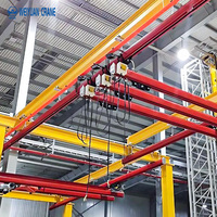 Grue monorail KBK à fonctionnement silencieux |   Système de grue légère flexible à fixation par boulons, facile à installer, avec chariot de levage ergonomique