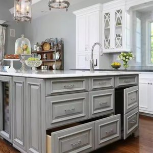 Diseños de gabinetes de cocina modulares asequibles de madera de melamina y PVC con chapa moderna de lujo de Vietnam - Product Image 2