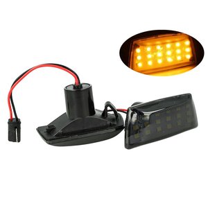 Kit indicatore di segnalazione laterale a LED per obiettivo fumo nero luce arancione per Opel Adam Astra H J D Insignia Meriva B Zafira - Car - Product Image 1