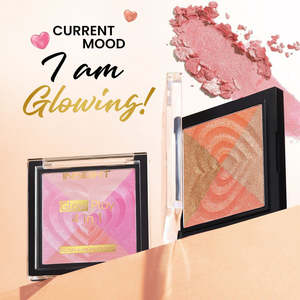พาเลทบลัชออนและไฮไลท์เตอร์ Glow Play 4-in-1 - เมคอัพเนื้อลิควิดสีชัดเจนสำหรับผิวขาว - Product Image 2