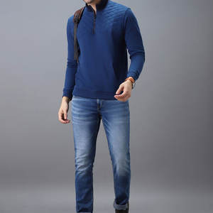 เสื้อฮู้ดซิปครึ่งตัวผ้าฝ้ายแท้ 100% สำหรับผู้ชาย สั่งทำได้ ระบายอากาศได้ดี สวมใส่สบาย ผ้าฟลีซย้อมสีพื้น สำหรับฤดูหนาว ขายส่ง - Product Image 4