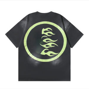 Camiseta Unisex 100% Algodón Hell Cotton Star Street Wear, Holgada, con Hombros Caídos, Transpirable, Ecológica y Personalizable - Product Image 2