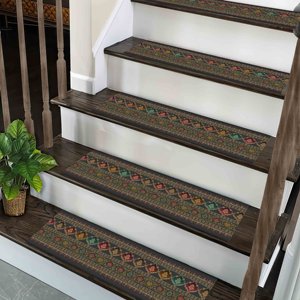Tapis imprimé à motifs ethniques : design Kilim, bohème, moderne, adapté aux animaux domestiques, tapis d'entrée - Product Image 2