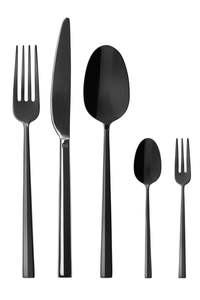 Ensemble de couverts en acier inoxydable de haute qualité, 5 pièces, cuillère, couteau, fourchette, couverts dorés pour mariage, cadeau d'événement - Product Image 5