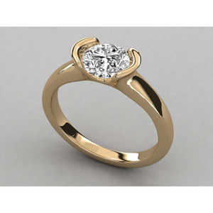 Bague solitaire en or 10 carats pour femmes, diamant cultivé en laboratoire - Product Image 5