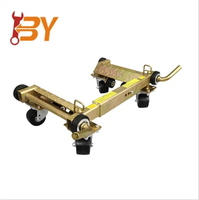 Chariot de déplacement de roues en acier à 4 roues avec levier de positionnement pour pneus de voitures et de camions - Nouveaux outils de réparation avec garantie de 12 mois