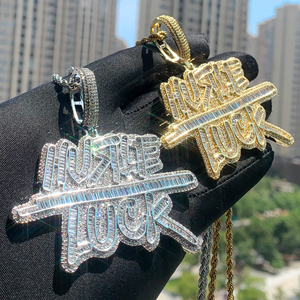 Colgante de Diamante Cultivado en Laboratorio con Corte Redondo, Plata de Ley 925, Estilo Hip Hop, Personalizado, Brillante, Joyería de Rapero - Product Image 4