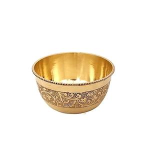 Tazón Pequeño Vintage de Latón de Alta Calidad con Acabado Pulido Martillado para el Hogar, Restaurante y Cocina de Hotel, Tazón Árabe de Metal - Product Image 3