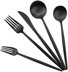 Ensemble de couverts en acier inoxydable miroir, cuillère de mariage portable, couverts en acier, fourchette en métal et cuillère de mariage en provenance d'Inde - Product Image 4