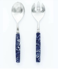 Prix de gros cuillère à salade en acier inoxydable fourchette avec manche en résine outils à salade personnalisés ustensiles de cuisine outils de service de table - Product Image 6