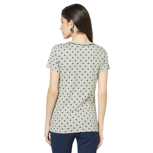 Precio al por mayor cuello en V de moda de las mujeres camisetas de diseño personalizado impreso cómodo elegante Casual Slim Fit camiseta para las mujeres - Product Image 3