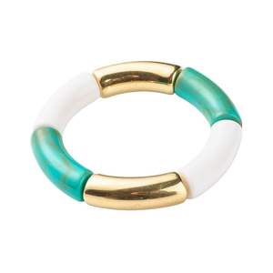 Latest Attractive Bohemian Resin Lucite <b>Elastic</b> Tube Beaded Stretchable Layering Chunky Stack Resin Bangle <b>Bracelets</b> Angel - Product Image 6