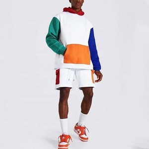 Offre Spéciale unisexe mode hiver survêtement ensemble 100% coton éponge tissu respirant deux pièces recadrée à capuche sweat-shirt élastique - Product Image 5