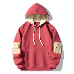 Sudaderas con capucha Premium Color clásico Mangas laterales Parche tejido personalizado Cordón Algodón Causal Pullover Sudaderas con capucha a precios baratos - Product Image 3