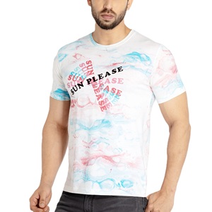 เสื้อยืดผู้ชายผ้าฝ้าย 100% ขายส่ง รับผลิตตามแบบ OEM พิมพ์โลโก้สีด้วยเทคนิคซิลค์สกรีน คอโอเวอร์เนค ระบายอากาศได้ดี - Product Image 4