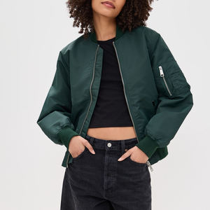 2025 nouveauté dames tache respirant collège université Baseball veste haute qualité Satin veste pour femmes hiver bas quantité minimale de commande - Product Image 6