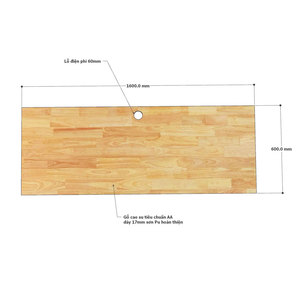 Minimalist Rectangular <b>Desk</b> 160x60cm 17mm Thick AA Grade Rubber <b>Wood</b> <b>Solid</b> <b>Wood</b> Durable for Bedroom Office <b>Desks</b> - Product Image 4
