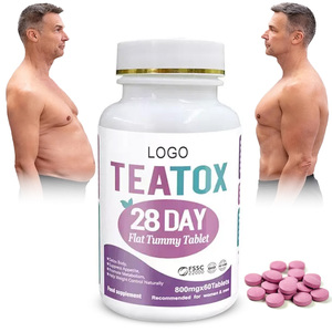 Chất lượng cao người đàn ông ngăn chặn sự thèm ăn cascara sagrada lá sen chiết xuất đốt cháy chất béo 28 ngày phẳng Tummy tablet cho thúc đẩy metabolis - Product Image 1