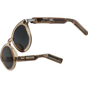 Occhiali da Sole JBL SoundGear con Lenti Polarizzate UV400, Montatura Leggera in Metallo, Stili Beige Trasparente Tartarugato - Montature Audio - Product Image 3