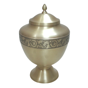 Traditional Large Metal Brass Cremation Urn <b>for</b> Adult Human <b>Ashes</b> Funeral Supplies & <b>Keepsake</b> Storage Casket - Product Image 4