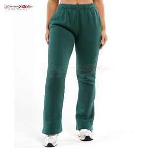 กางเกงวอร์มขาบานทรงสปอร์ตสไตล์เรโทร ขอบกว้าง ผ้าแคนวาสระบายอากาศ โพลีเอสเตอร์/คอตตอน เอวสูง ปรับแต่งได้ สำหรับฤดูใบไม้ผลิ - Product Image 5