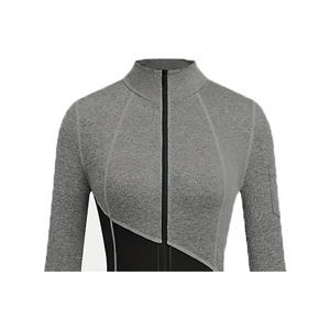 Conjunto de Yoga para Mujer, Estilo Urbano, Transpirable, Suave y Elástico, de Spandex/Poliéster, Top Corto Sólido y Leggings Largos - Product Image 2