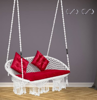 Chaise suspendue d'extérieur élégante en rotin PE pour adultes - Design rustique pour cour