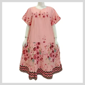 Chemise de nuit d'été pour femmes, taille jumbo, superposée, douce et respirante, longueur genoux, tissu en rayonne par Chrysanta - Product Image 2