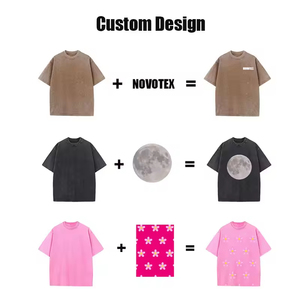 T-shirts graphiques vintage unisexe coupe ajustée T-Shirt homme sérigraphie surdimensionnée en coton épais délavé à la pierre - Product Image 4