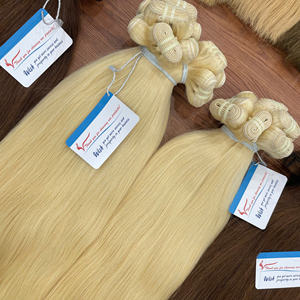 ผมต่อแบบ100% ผมบริสุทธิ์จากเวียดนามสองชั้นสีบลอนด์ทำจากผ้าธรรมชาติ - Product Image 2