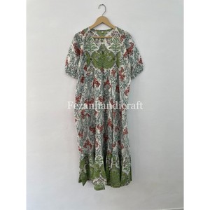 Maxi vestido modesto de algodón de verano para mujer, vestido de fiesta Hippie bohemio, decoración de encaje, uso diario informal, estilo dulce lavable Natural - Product Image 6
